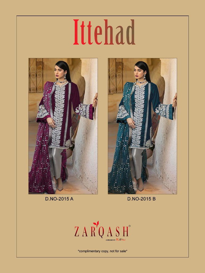 Khayyira Zarqash Ittehad Latest Fancy Designer Festive Wear Fox  Georgette Embroidery Work Pakistani Salwar Kameez Collection
